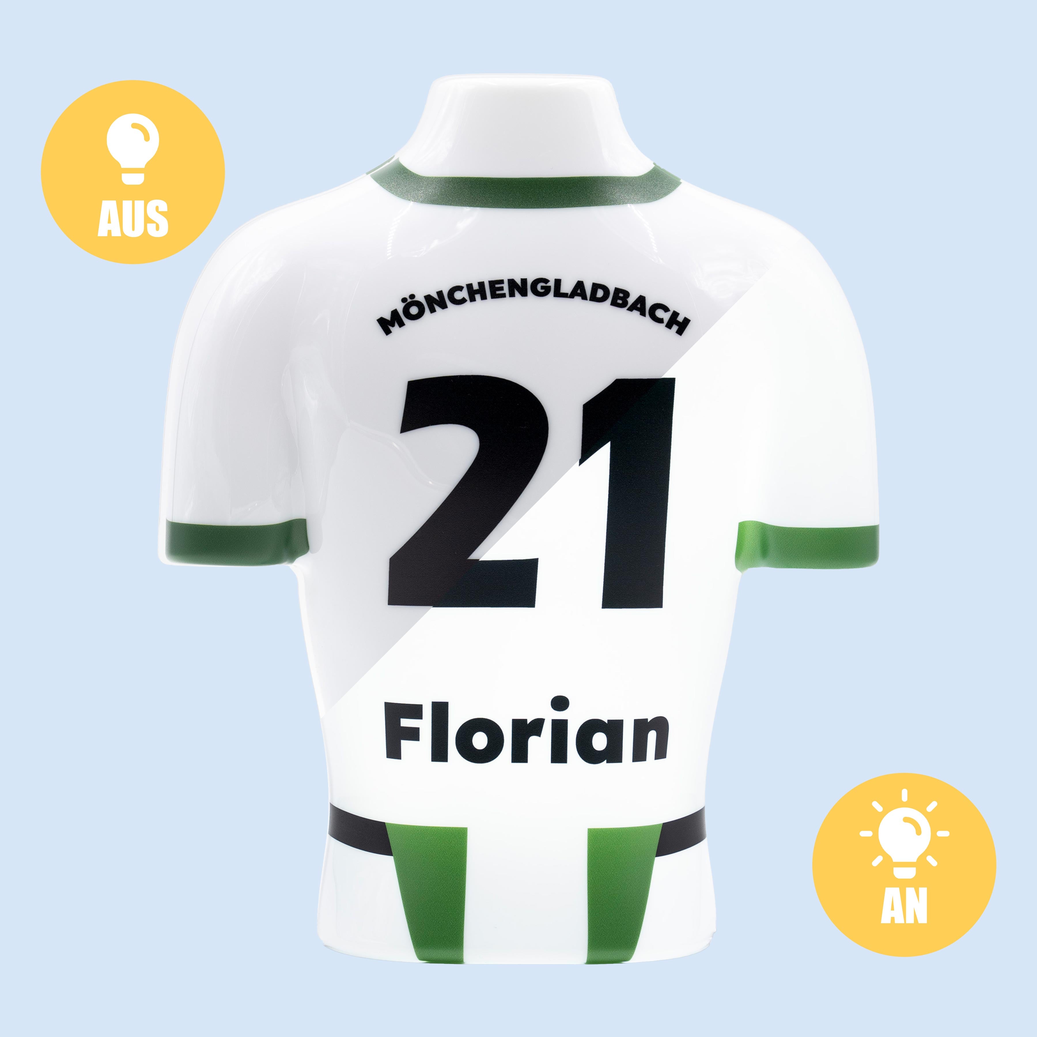 Torsinio® – Personalized 3D Soccer Jersey Lamp