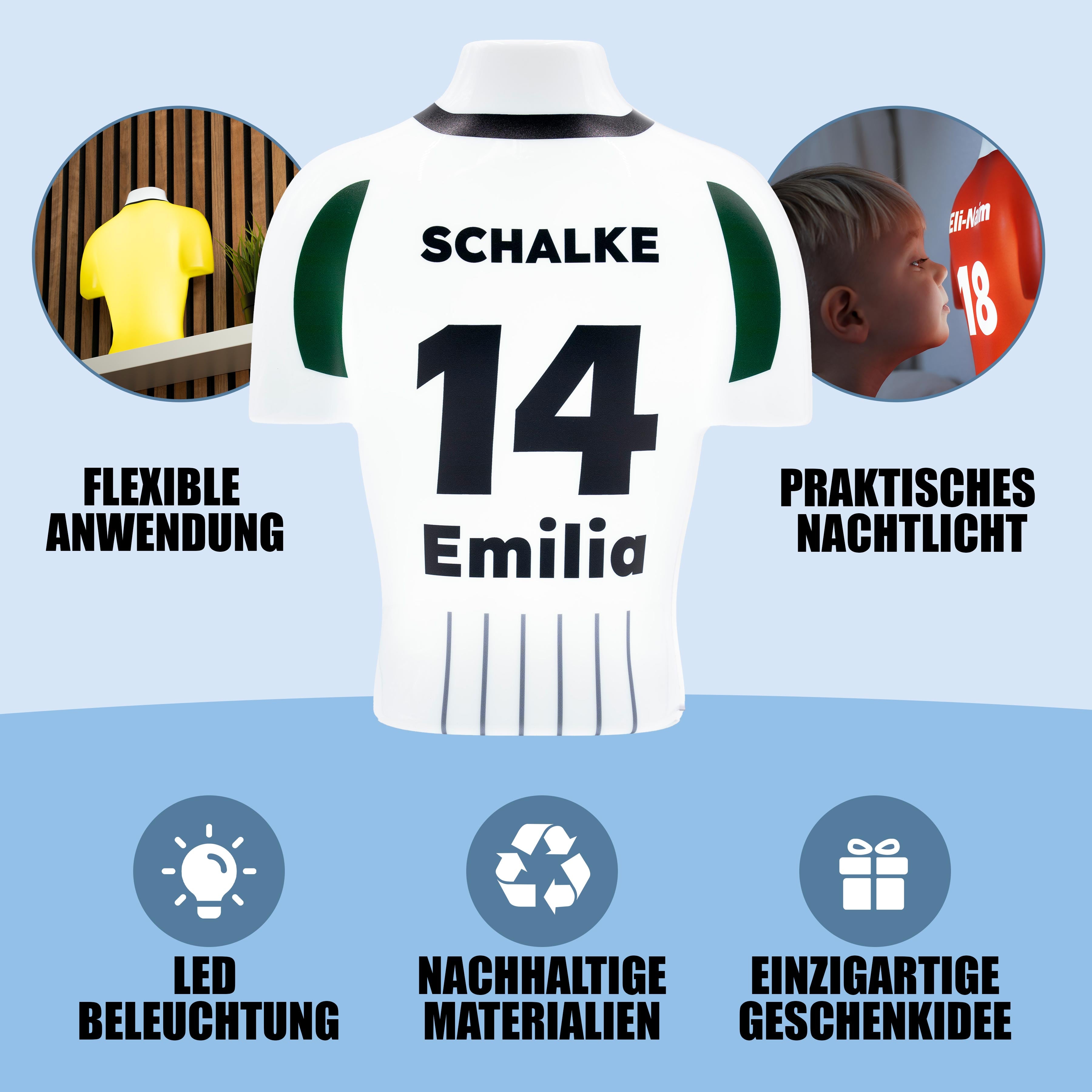 Torsinio® – Personalized 3D Soccer Jersey Lamp