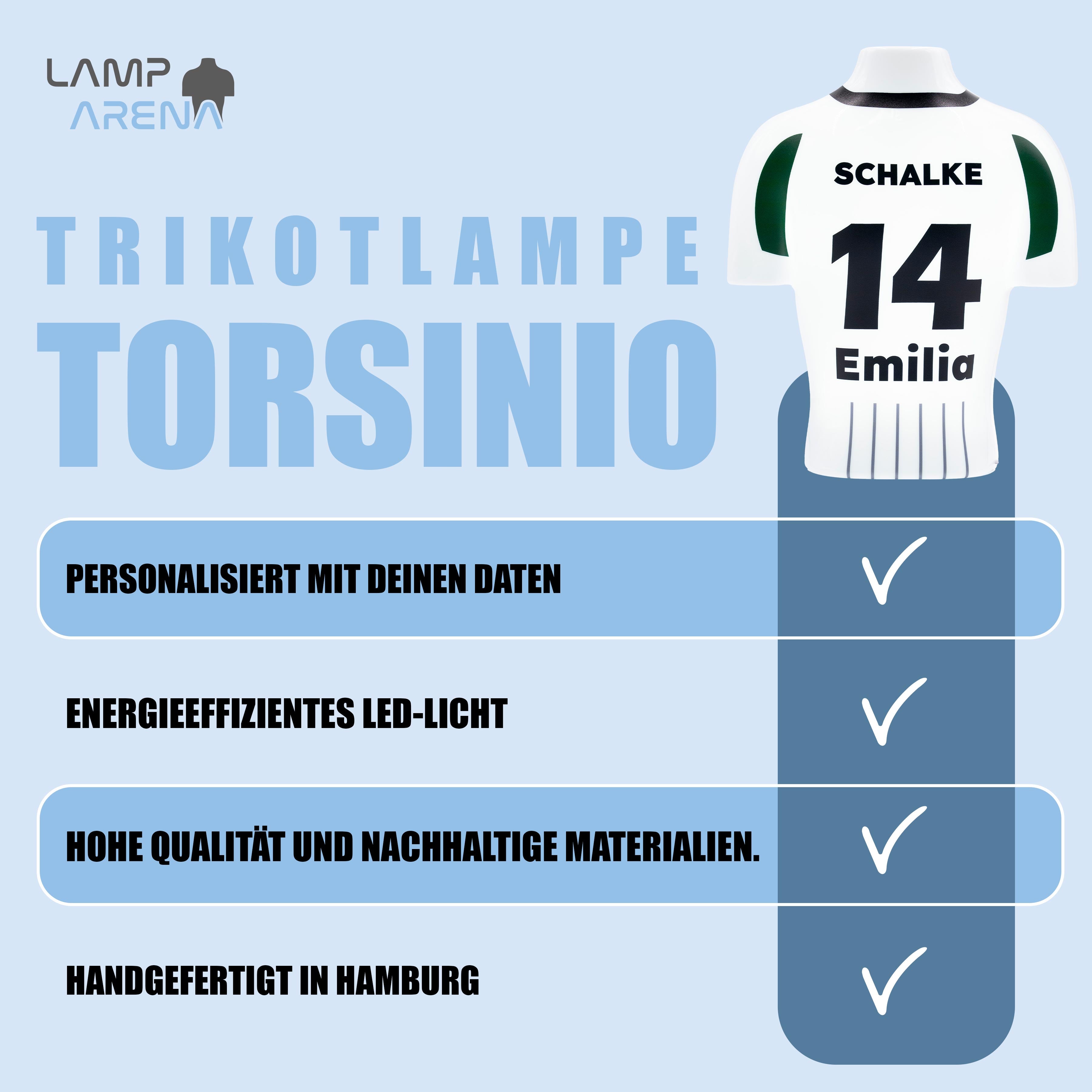 Torsinio® – Personalized 3D Soccer Jersey Lamp