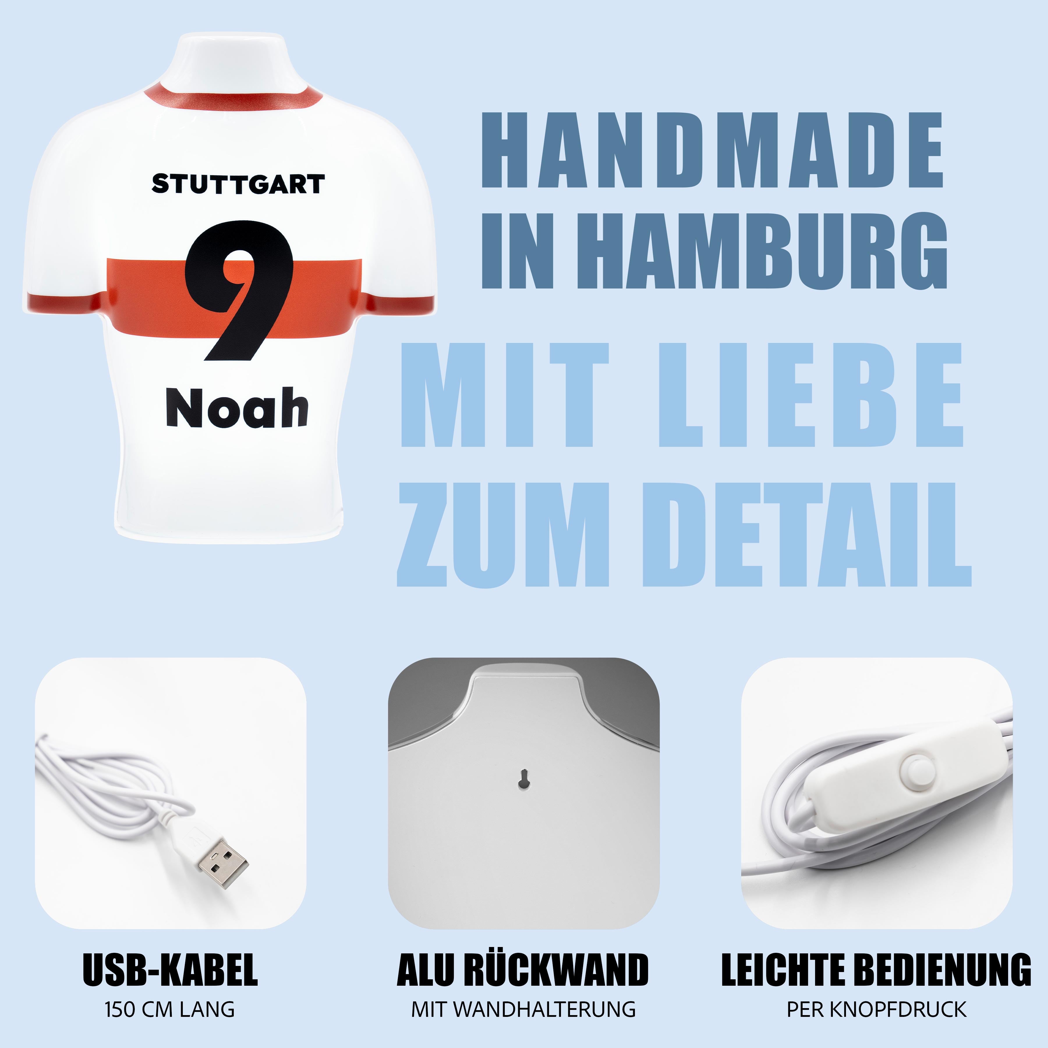 Torsinio® – Personalized 3D Soccer Jersey Lamp