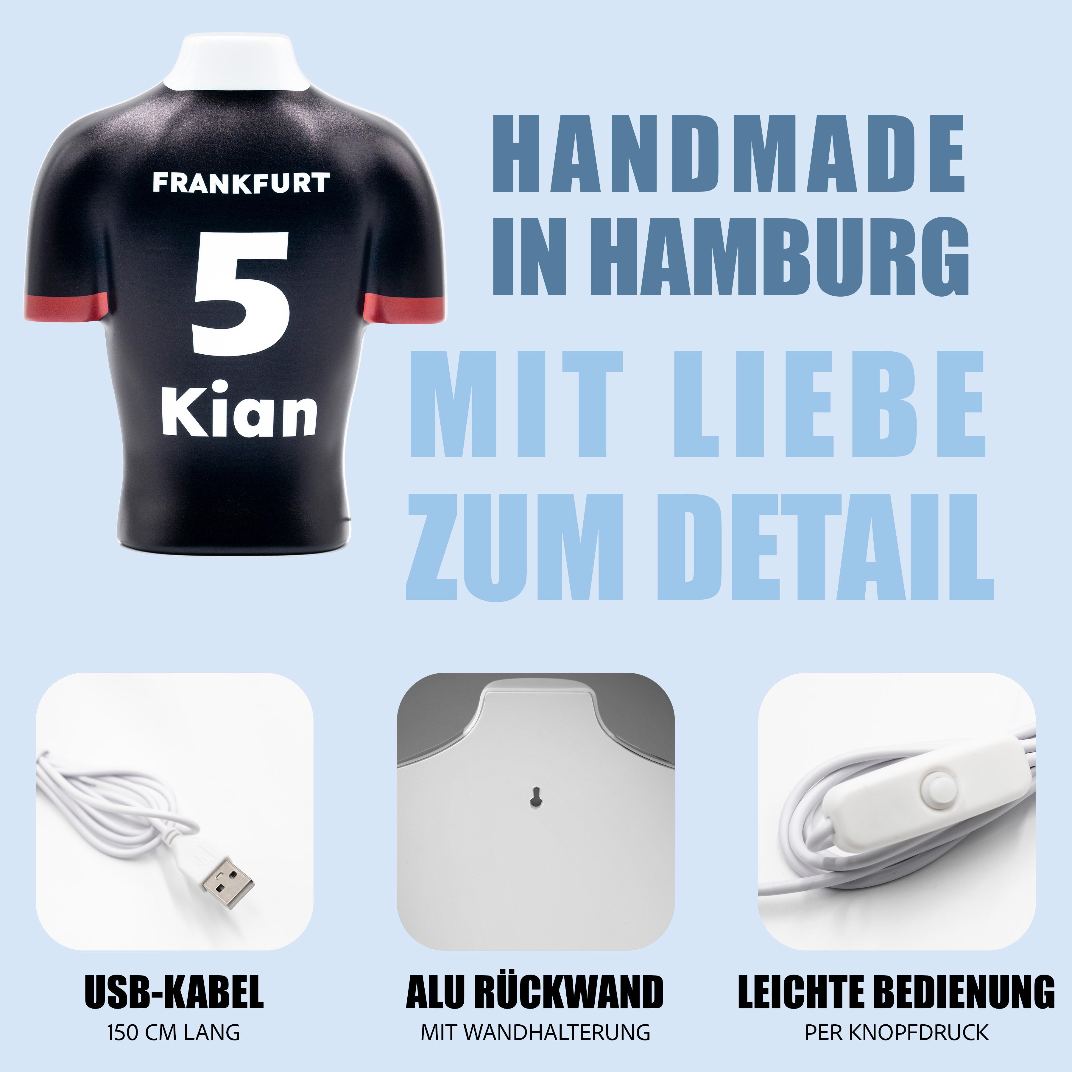 Torsinio® – Personalized 3D Soccer Jersey Lamp