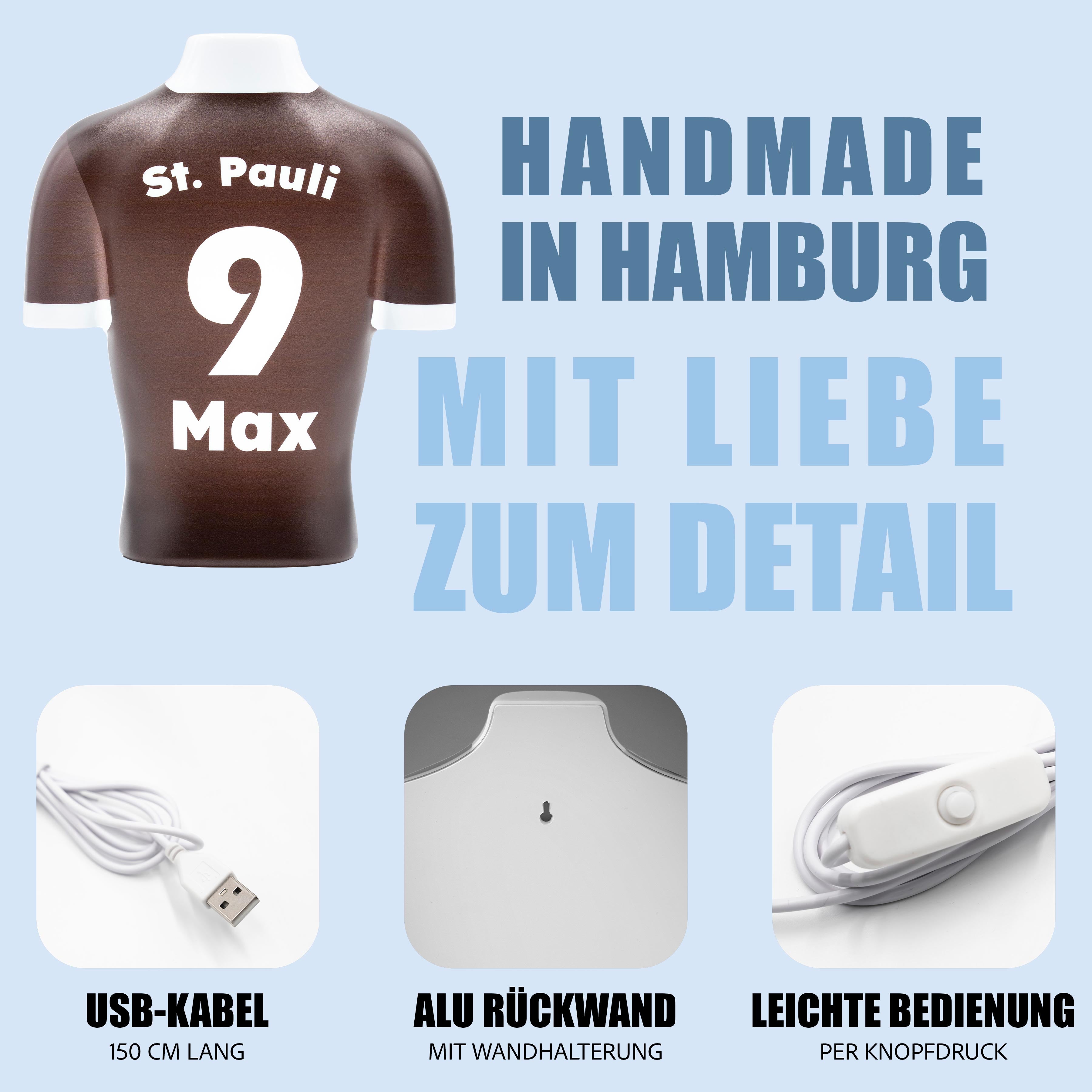 Torsinio® – Personalized 3D Soccer Jersey Lamp